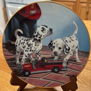 Princeton Gallery Dalmatian Collectors Plate All Fired Up F0501